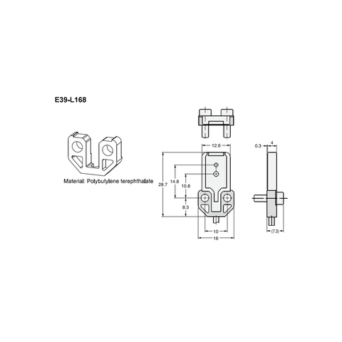 E39-L168 OMRON Chân giá lắp phía dưới cho cảm biến quang