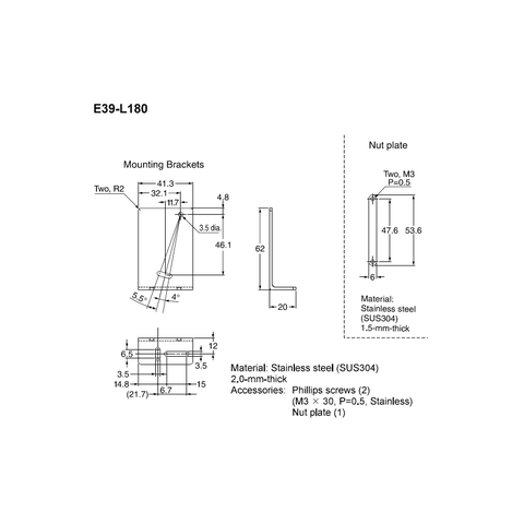 E39-L180 OMRON Giá đỡ