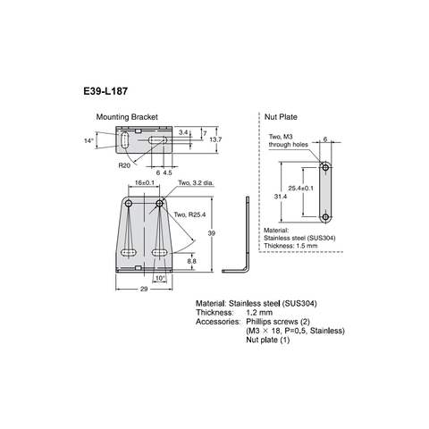 E39-L187 OMRON Giá đỡ
