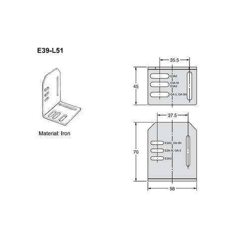 E39-L51 OMRON Giá đỡ