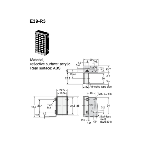 E39-R3 OMRON Gương phản xạ