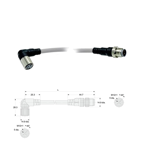 XS2W-D424-D81-F OMRON Cáp kết nối M12