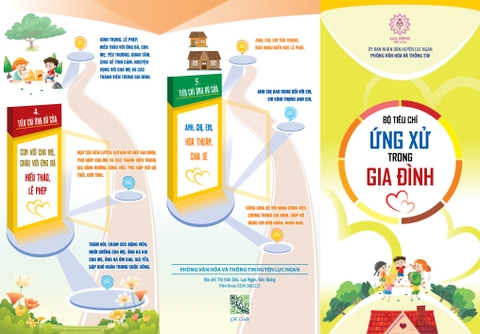 Thiết kế Tờ rơi Bộ tiêu chí Ứng xử trong Gia đình