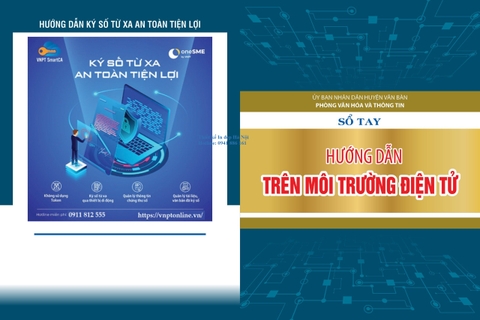 Tờ rơi Tập gấp tuyên truyền hướng dẫn trên môi trường điện tử