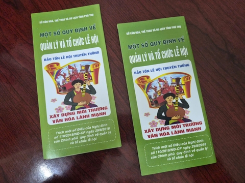 Thiết kế Tờ rơi “Một số Quy định về Quản lý và Tổ chức Lễ hội”