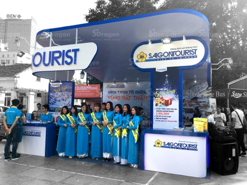 Thiết kế Thi công Gian hàng Hội chợ Du lịch Quốc tế VITM Hà Nội, TP Hồ Chí Minh, Cần Thơ trọn gói giá tốt
