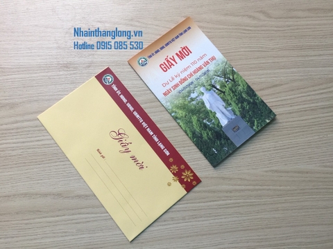 Thiết kế in Phong bì Giấy mời Lễ hội Văn hóa Du lịch đẹp tại Hà Nội