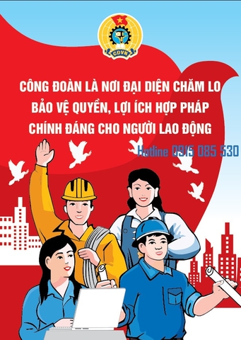 Thiết kế In Poster, Pano, Áp phích Đại hội Công đoàn đẹp tại Hà Nội