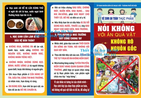 Mẫu Thiết kế Tờ rơi Áp phích Tuyên truyền An toàn Thực phẩm đẹp