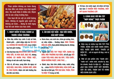 Mẫu Thiết kế Tờ rơi Áp phích Tuyên truyền An toàn Thực phẩm đẹp