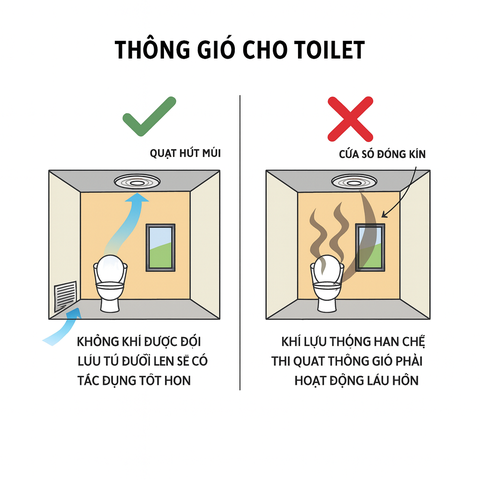 THÔNG GIÓ CHO TOILET: NGUYÊN TẮC THIẾ KẾ DÒNG KHÍ ĐỐI LƯU