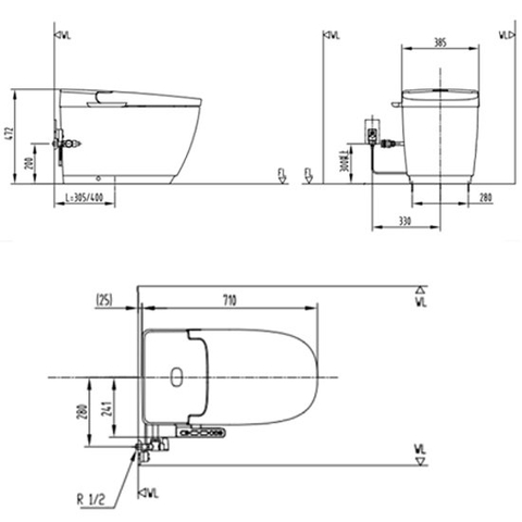 Bồn Cầu Thông Minh INAX AC-816VN