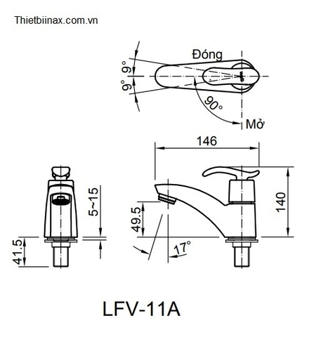Vòi Nước Lạnh Lavabo Inax LFV-11A