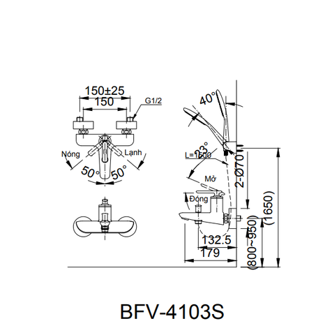 Vòi Sen Tắm Inax BFV-4103S