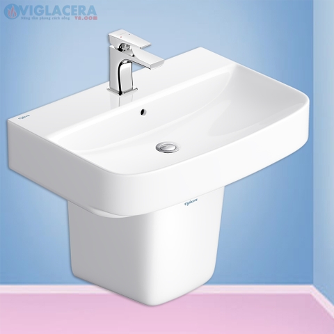 Chậu Rửa Lavabo Viglacera CD58 (V58) Chân Ngắn