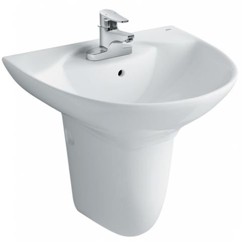Lavabo Treo Tường Inax L-288V kèm Chân chậu ngắn L-288VC
