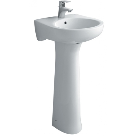 Lavabo Treo Tường Inax L-284V kèm chân chậu dài L-284VD