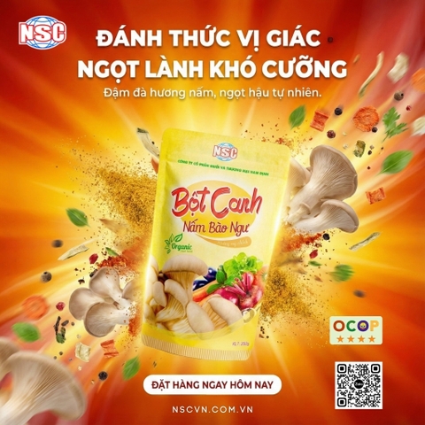 Bột Canh Nấm Bào Ngư Sấy Khô Không Mì Chính Không I-OT Cao Cấp OCOP 4 Sao 200gr