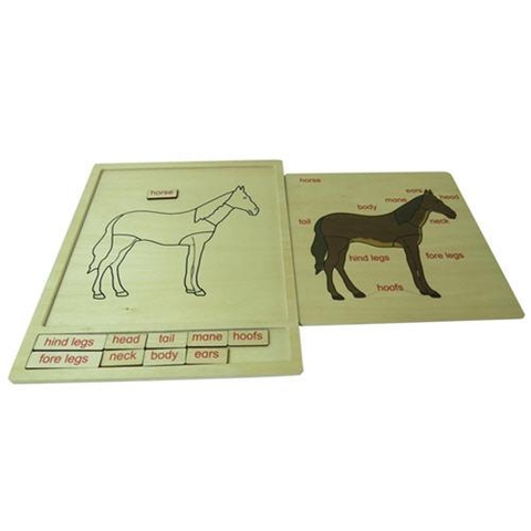 Colored animal puzzle activity set - Horse