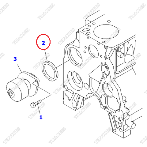 Gioăng bơm nước 6736-61-1520