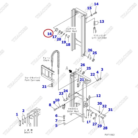 Vòng bi lăn xích 3ED-71-45441