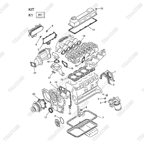 Bộ gioăng đại tu động cơ 10101-40K2K