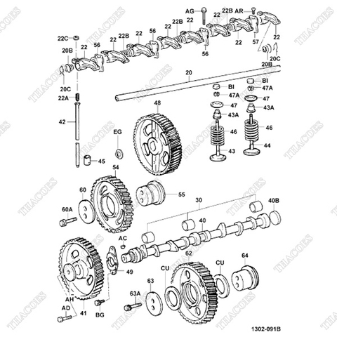 (55) Trục bánh răng trung gian 1 #13581-UD010(13581-78300-71)