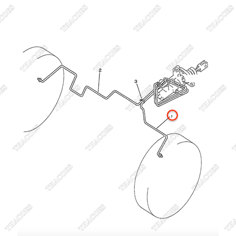 (WC) Ống dầu phanh trái 3EB-38-21521