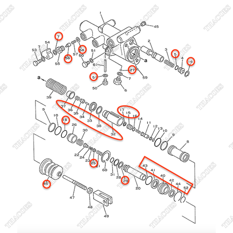 (WC) Bộ phớt tổng phanh 3EB-36-05070