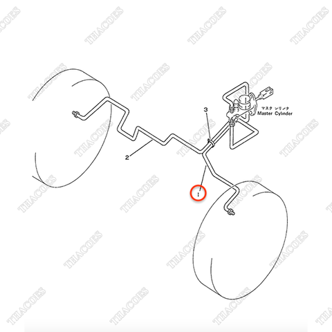 (MT, AT) Ống dầu phanh trái 3EB-38-21122; 3EB-38-21121