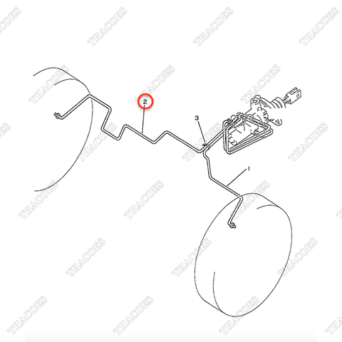 (WC) Ống dầu phanh phải 3EB-38-21510