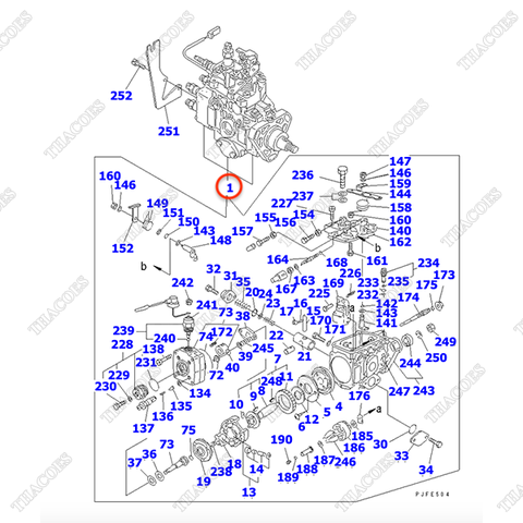 Bơm cao áp YM129930-51000; YM129930-51001; YM129930-51002
