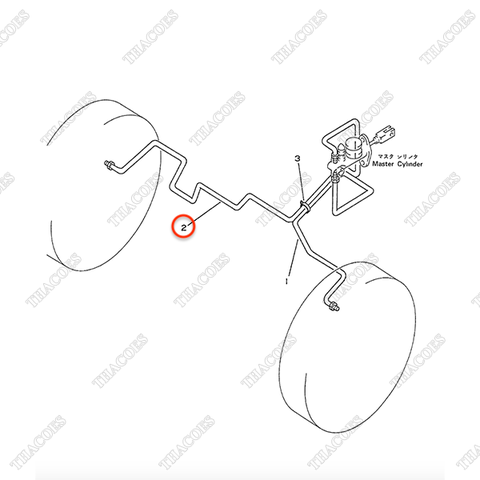 (MT, AT) Ống dầu phanh phải 3EB-38-21111
