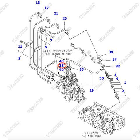 Ống nối dầu hồi YM129901-59580