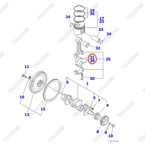 (+0,25) Bạc biên YM129900-23611; YM129900-23610