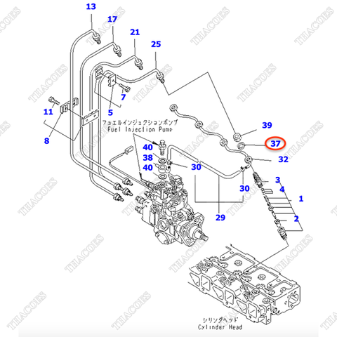 Vòng đệm dầu hồi YM129901-59560