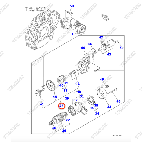 (L100) Chuột đề YM129900-77510; YMR001307 (cụm bánh răng côn dài 100mm)