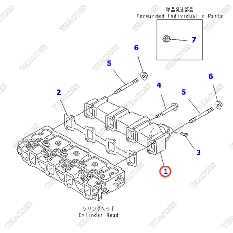 Hộp gom khí xả YM129930-13100