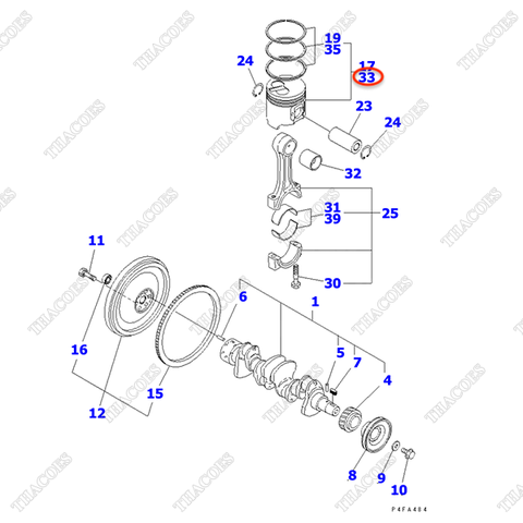 Piston YM129931-22900 (+0,25mm)