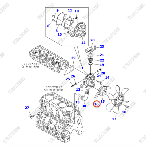 Dây curoa YM25152-004500; YM12995-342290