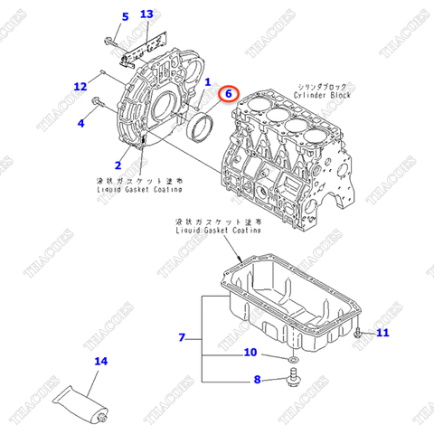 Phớt đuôi trục cơ YM124411-01780; YM129916-01790