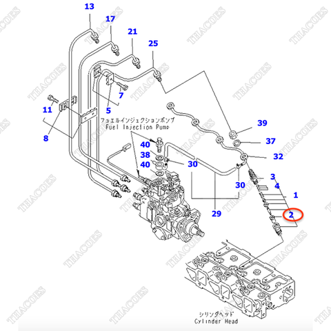 Đầu kim phun YM119717-53010; YM129901-53010