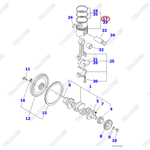 Piston YM129931-22100 (Std)