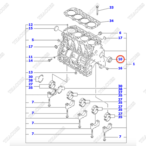 Bạc trượt YM129900-02410 (trục cam)
