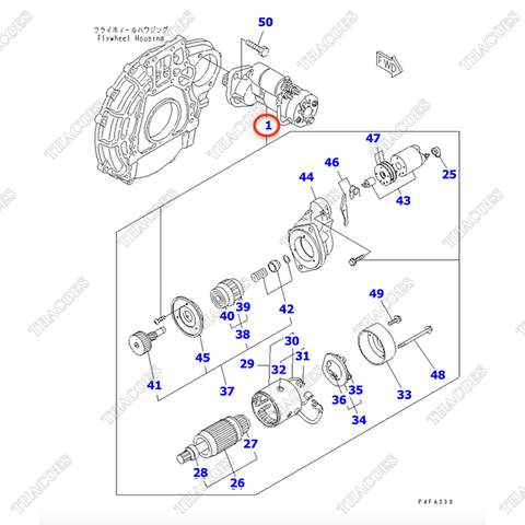 Máy đề khởi động YM129900-77040; YM129900-77010; YM129932-77010; YM129910-77022