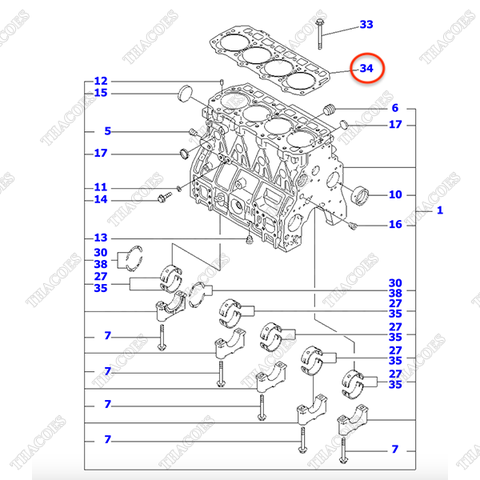 Gioăng mặt máy YM729903-01350; YM129903-01350