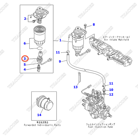 Cảm biến nước YM129917-55821; YM129901-55820