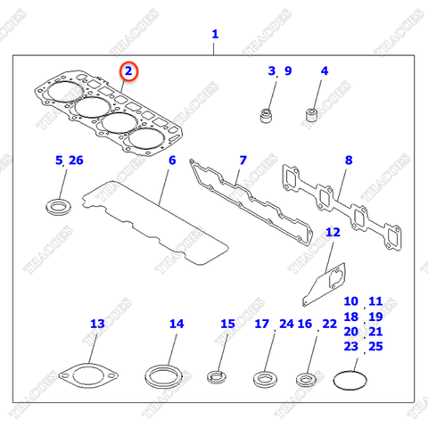 Gioăng mặt máy YM129901-01350; YM729901-01350