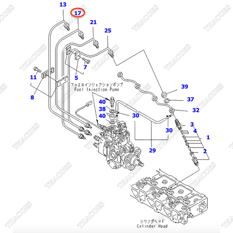 Ống dầu máy 2 YM129901-59820