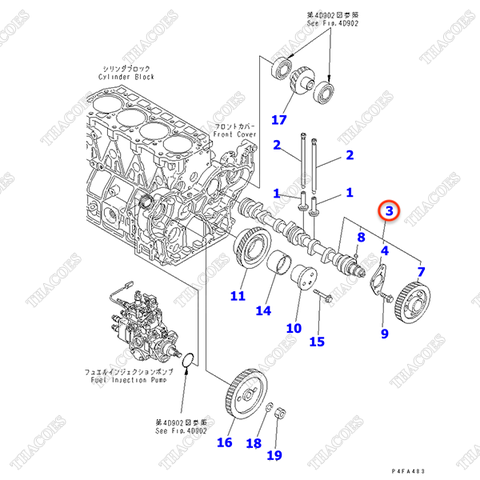 Trục cam YM129900-14590